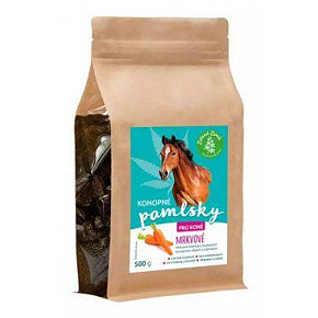 Konopne smakołyki dla koni marchewkowe 500g