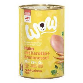 WOW Dog konserwa. Junior kurczak z marchewką 400g WOW Dog konserwa. Junior kurczak z marchewką 400g