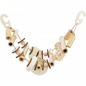 Wiszący bambusowy most z ozdobami 45 cm