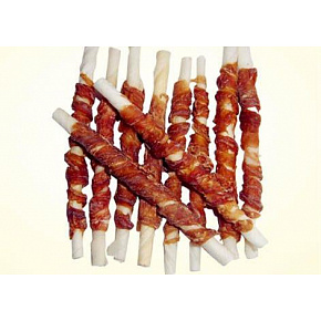 Przysmak Salač Pałeczka z bawolej skóry owinięta kaczym mięsem 1 kg Przysmak Salač Pałeczka z bawolej skóry owinięta kaczym mięsem 1 kg