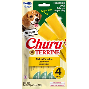 Churu Dog Terrine dýně plemena M 4x30g