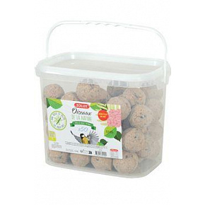 Kula tłuszczowa z nasionami 90g wiadro 50 sztuk bez siatki Zolux Kula tłuszczowa z nasionami 90g wiadro 50 sztuk bez siatki Zolux