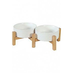 Miska ceramiczna KERAMO DUO 600ml biała Zolux