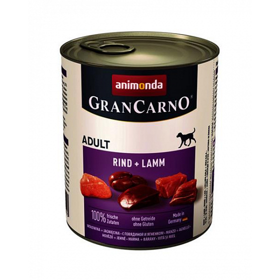 Animonda pies GRANCARNO puszka. Adult wołowina/jagnięcina 800g