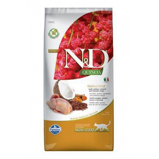 N&D Quinoa CAT Skin & Coat Przepiórka & Kokos 5kg