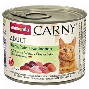 ANIMONDA puszka CARNY Adult - kurczak, indyk+królik 200g