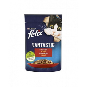 Nestlé FELIX Fantastic cat wołowina w galarecie saszetka 26x85 g Nestlé FELIX Fantastic cat wołowina w galarecie saszetka 26x85 g