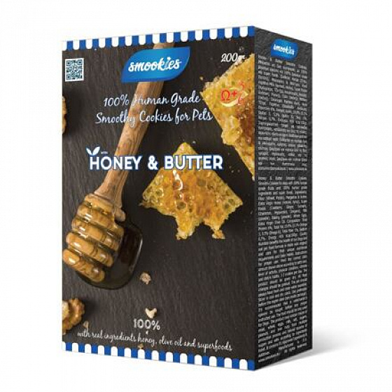 SMOOKIES Premium HONEY - miodowe ciasteczka 100% human grade, 200g