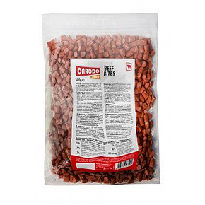 CARODO Pochodzenie psa. Kawałki wołowiny 500g