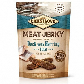 Carnilove Dog Jerky Kaczka&Śledź Filet 100g