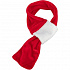 Xmas SCARF - świąteczny aksamitny szal, czerwony/biały