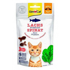 GimCat Crunchy Snacks łosoś&szpinak 50g
