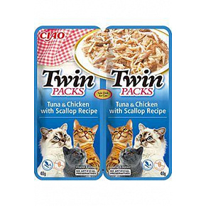 Churu Cat Twin Packs Tuńczyk&Kurczak&Przegrzebki w Bulionie 2x40g