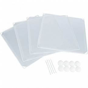 Rozszerzające plastikowe elementy 35 x 35 cm do wewnętrznego wybiegu #62460, 4 sztuki, białe