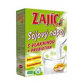 Napój Zajíc sojowy z błonnikiem+probiotyki pudełko 400g