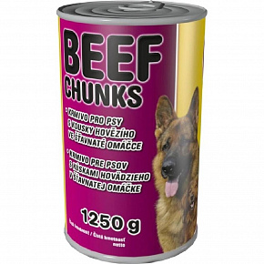 Delikan konserwa Beef Chunks Dog 1250 g
