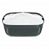 Fontanna do picia Polygon, melamina/silikon, 2.5 l/ 28 × 11 × 22 cm, szary/biały
