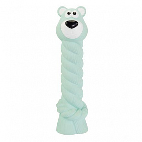 Miś z lateksową liną i chrupiącym dźwiękiem 15 cm, lateksowy HipHop Dog