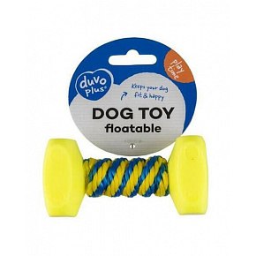 Zabawka DUVO+ Hantel pływający z liną, niebiesko/żółta, średnica 10x5cm Zabawka DUVO+ Hantel pływający z liną, niebiesko/żółta, średnica 10x5cm