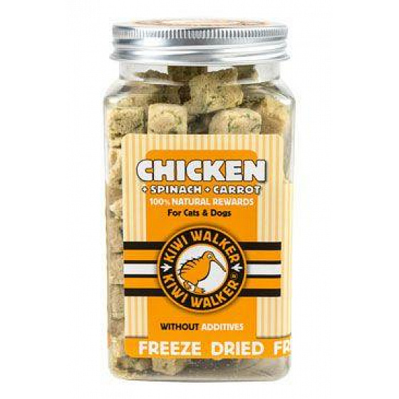 Przysmak liofilizowany kurczak, szpinak, marchew 65g Kiwi