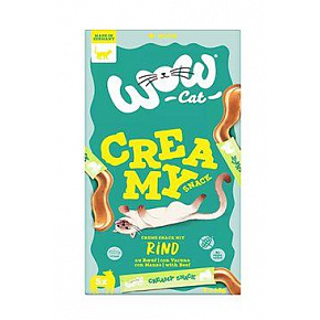 WOW Kot poch. Creamy Snack z wołowiną 5x15g