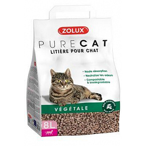 Ściółka PURECAT natural absorb. roślinna 8l Zolux