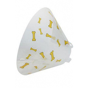 Kołnierz ochronny BUSTER plastikowy Bone żółty 20cm