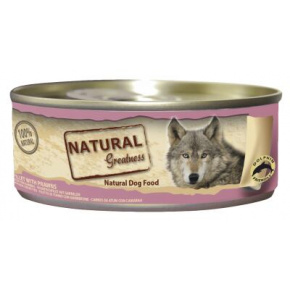 Natural Greatness filet z tuńczyka+krewetki, konserwa dla psów 156 g