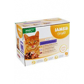 Iams Cat Adult Delights saszetka Land w sosie 12x85g Iams Cat Adult Delights saszetka Land w sosie 12x85g