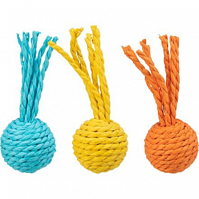 Grzechocząca piłka, papierowa lina, o 4 × 11 cm