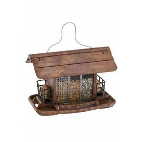 Plastowy karmnik zewnętrzny JOK 2 dekor drewno FP