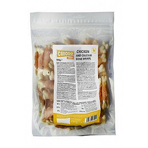 CARODO Pochodzenie psa. Mięso z kurczaka z kością wapniową 500g