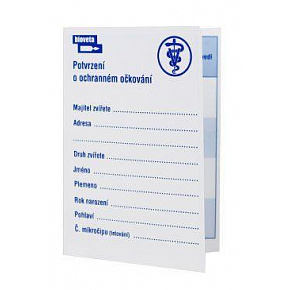 Książeczka szczepień pies/kot Bioveta mała kartka 1 szt.