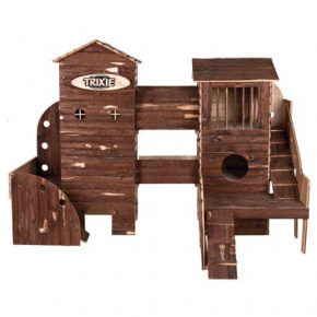 Natural Living drewniany rancho dla gryzoni 156x108x99 cm