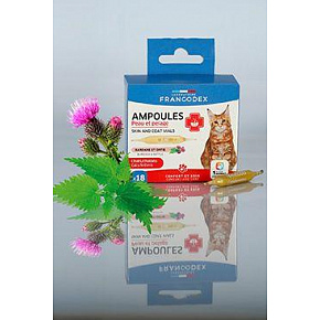 Francodex Skin and Coat ampułki kot, kocię 18x1ml