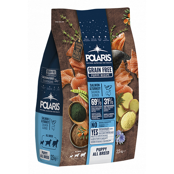 Polaris dog Grain Free Puppy All Breed Łosoś & Indyk 12 kg