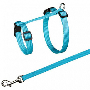 Szelki nylonowe. dla kota z smyczą XL, 34-57 cm/13mm, 1,20m