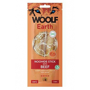 WOOLF Earth poch. NooHide L Sticks z wołowiną 85g WOOLF Earth poch. NooHide L Sticks z wołowiną 85g