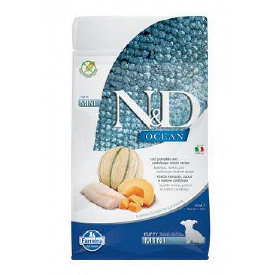 N&D OCEAN DOG Puppy Mini Dorsz & Dynia & Melon 800g