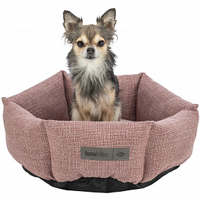 VIVIANA okrągłe aksamitne legowisko, o 50 cm, antyczny róż