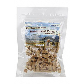 Przysmak Królik i kaczka.kostki mięsa liofilizowanego 85g