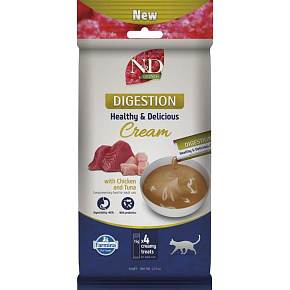 Przysmak Farmina Creamy N&D Quinoa Cat Digestion z Kurczakiem i Tuńczykiem dla Dorosłych Kotów 60 g Przysmak Farmina Creamy N&D Quinoa Cat Digestion z Kurczakiem i Tuńczykiem dla Dorosłych Kotów 60 g