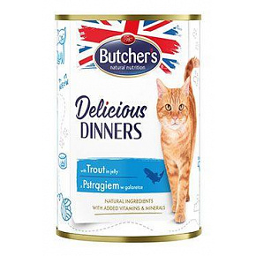 Butcher's Cat Delic.Pstrąg w galarecie konserwowy. 400g