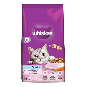 Whiskas Dry Sterile z łososiem 1,4kg