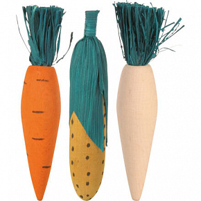 Drewniane warzywa do gryzienia 10cm (3 szt.) TRIXIE