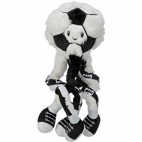 FIFA 2026 fotbalový míč s nožičkami, 32 cm, chlupatý plyš, bílá/černá - LIMITOVANÁ NABÍDKA