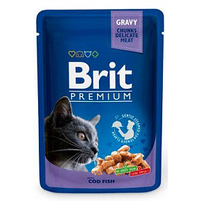BRIT Premium cat Saszetka Adult Ryba Dorsz 100 g BRIT Premium cat Saszetka Adult Ryba Dorsz 100 g