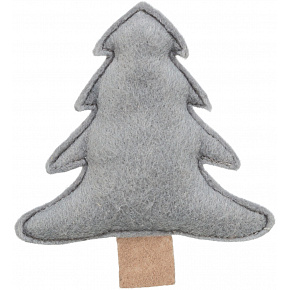 Choinka z catnipem, 10.5 cm, filc, szary