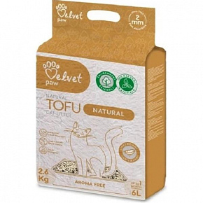 Żwirek dla kotów Velvet Paw Tofu naturalny 6 l