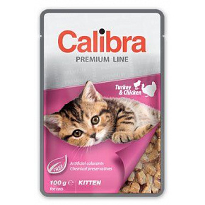 Calibra Cat saszetka Premium Kitten Turkey & Chicken 100g
